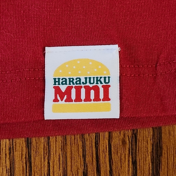 Mini Harajuku 20th anniversary T Shirt Size 4/5 Color Red - Picture 5 of 9